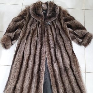Beaver full length coat